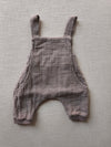 Muslin dungarees praline, size 0M
