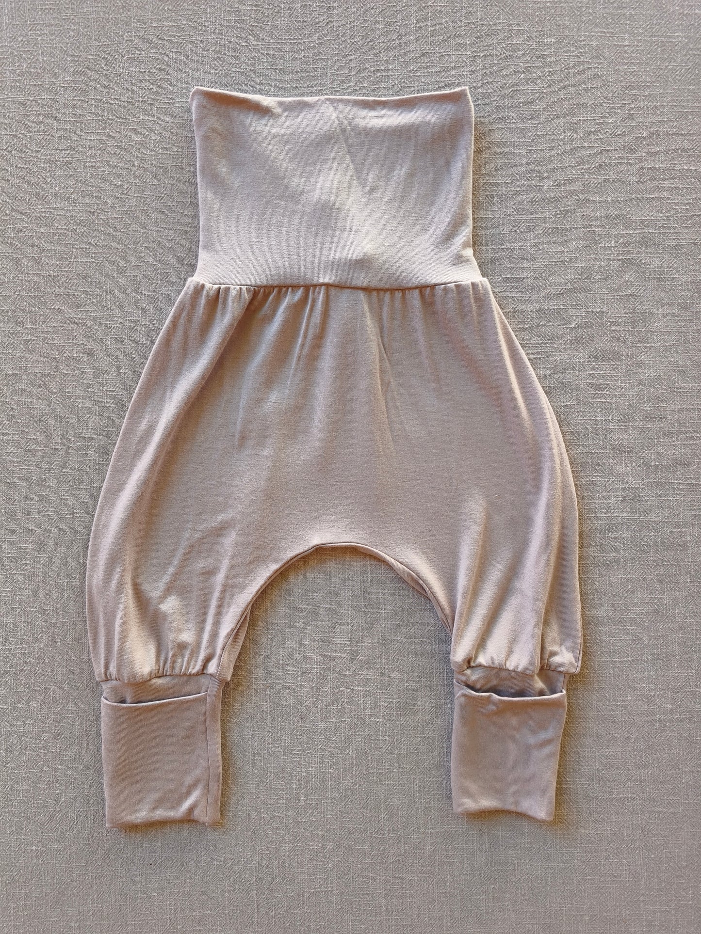 Babyknicker Bambus Viskose Cremepuder Gr 6M