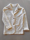Frauen Blazer Musselin Natur Gr M