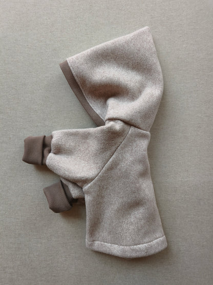 Baby Wichteljacke Baumwoll Fleece Hafer meliert Gr 0M