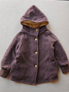 Wichteljacke Wollwalk Malve mit Teddyfutter Gr 6/7Y