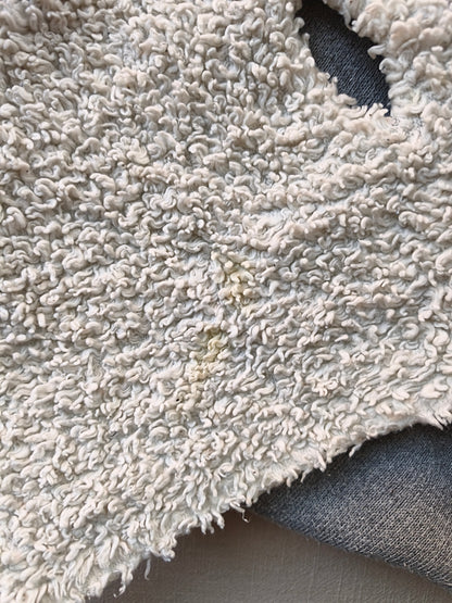Kinderwagen Fußsack Strick Maus mit Teddyfutter
