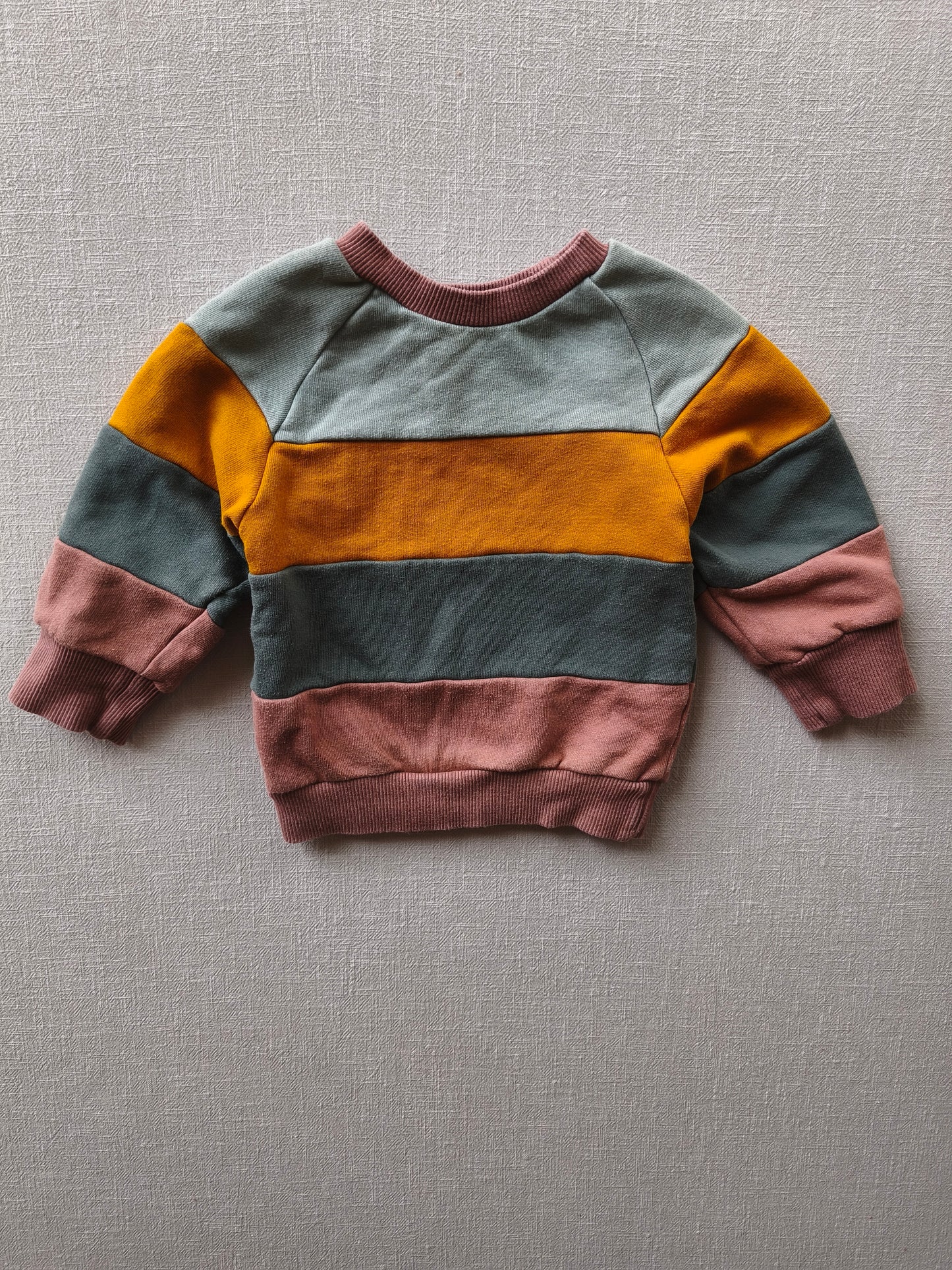 Streifenpulli Sweat Regenbogen Gr 1Y