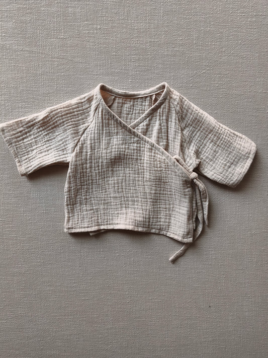 Wickeloberteil Musselin Sand Gr 0M