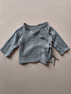 Muslin wrap top sky blue, size 1Y