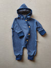 Kuschelanzug Sweat Blaubeere Gr 6M