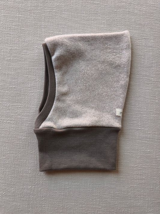 Schlupfmütze Baumwollfleece Hafer Gr 6M-2Y