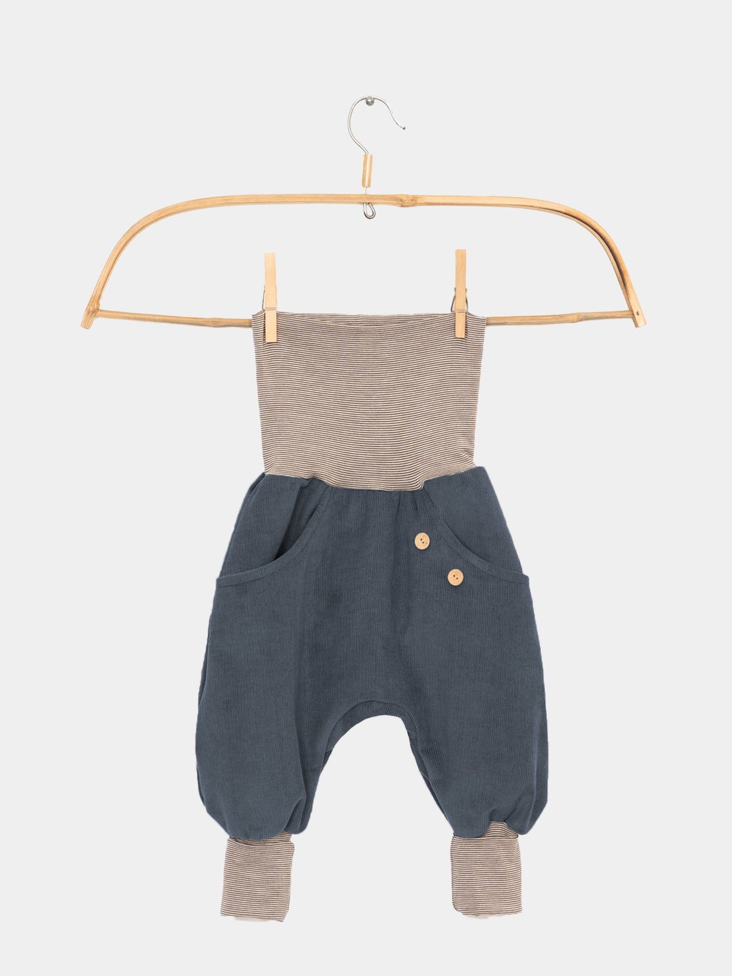 Knickerbocker Feincord Ringel Blaubeere Gr 6/7Y
