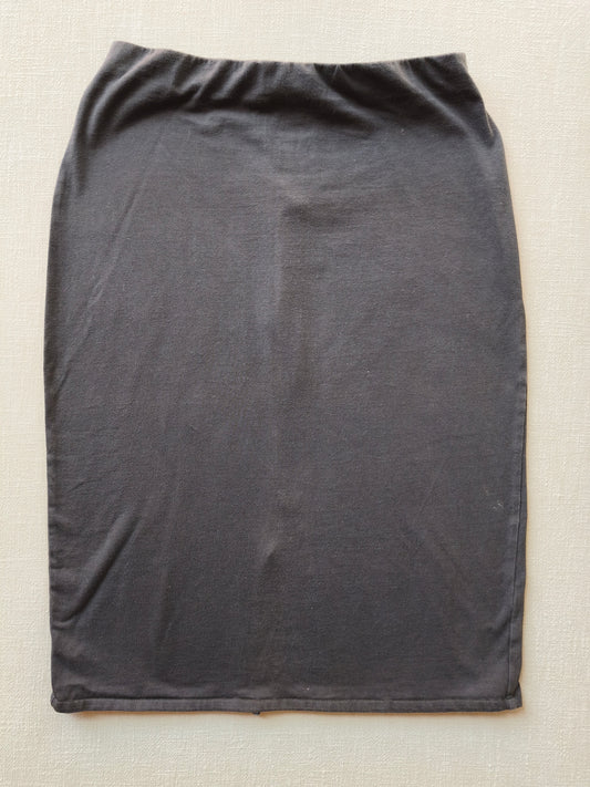 Bleistiftrock Bio Jersey Ruß Gr S