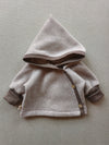 Baby Wichteljacke Baumwoll Fleece Hafer meliert Gr 0M