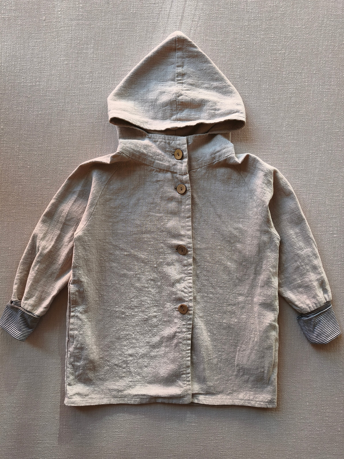 Wichteljacke Leinen Sand Gr 4/5Y