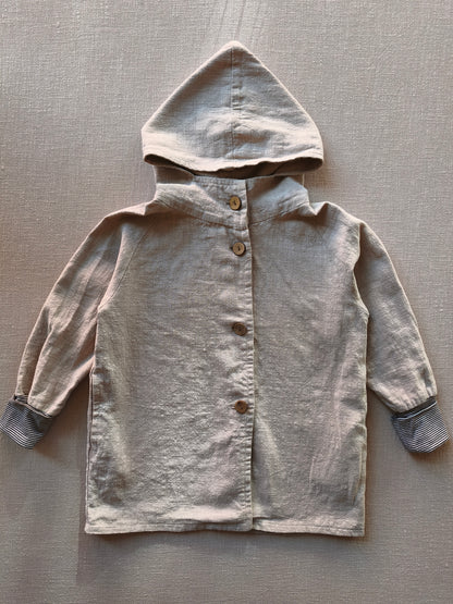 Wichteljacke Leinen Sand Gr 4/5Y