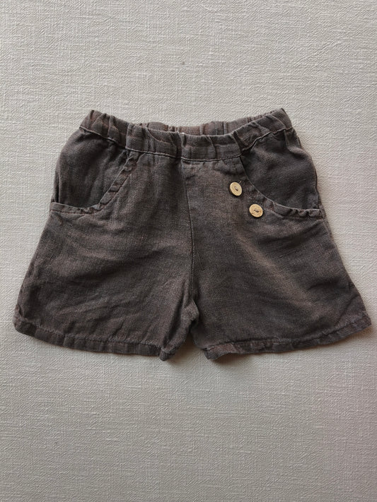 Kurze Buxe Leinen Erde Gr 1-2Y