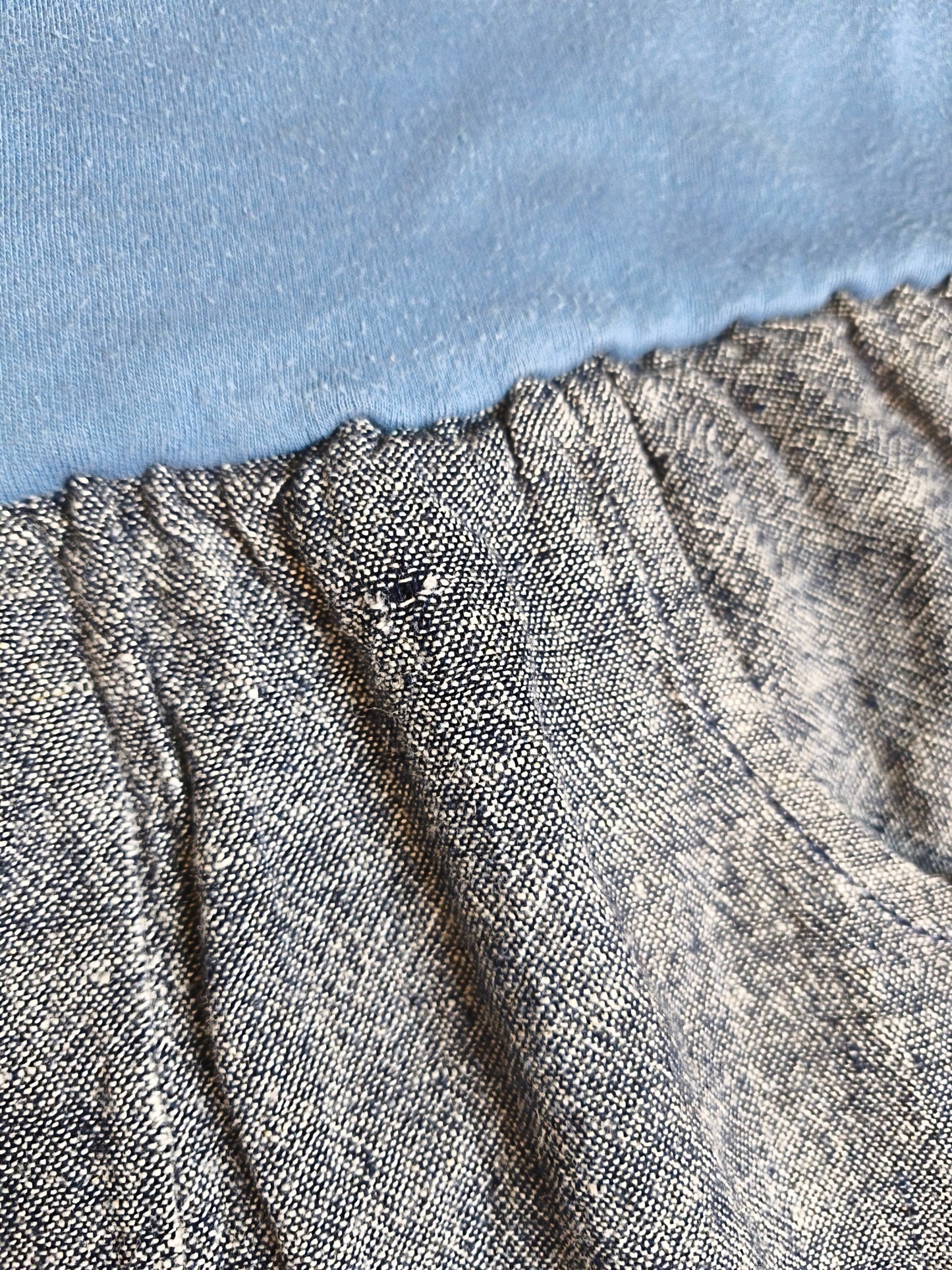 Kurze Buxe Leinen Mix Blaubeere Gr. 8/9