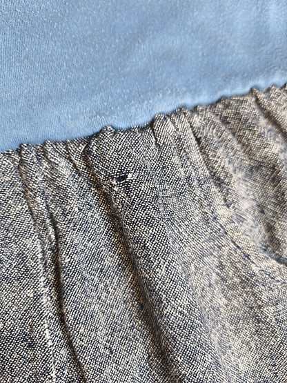 Kurze Buxe Leinen Mix Blaubeere Gr. 8/9