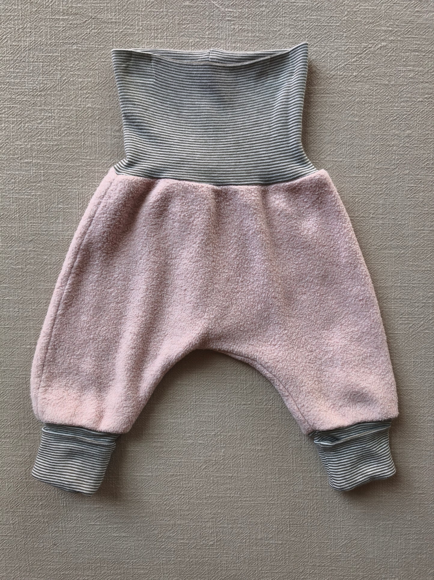 Plush baby knickerbockers rosé, size 0M