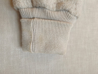 Kuschelanzug Wollwalk Teddyfutter Sand Gr. 6M (ursprünglich Gr.1Y, aber eingelaufen)