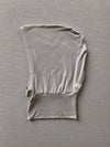 Schlupfmütze Kaschmir Mix Sand Gr 4-9Y