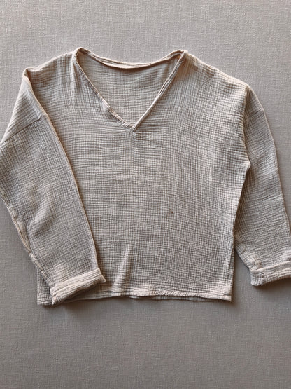 Musselinhemd Frauen Sand Gr S