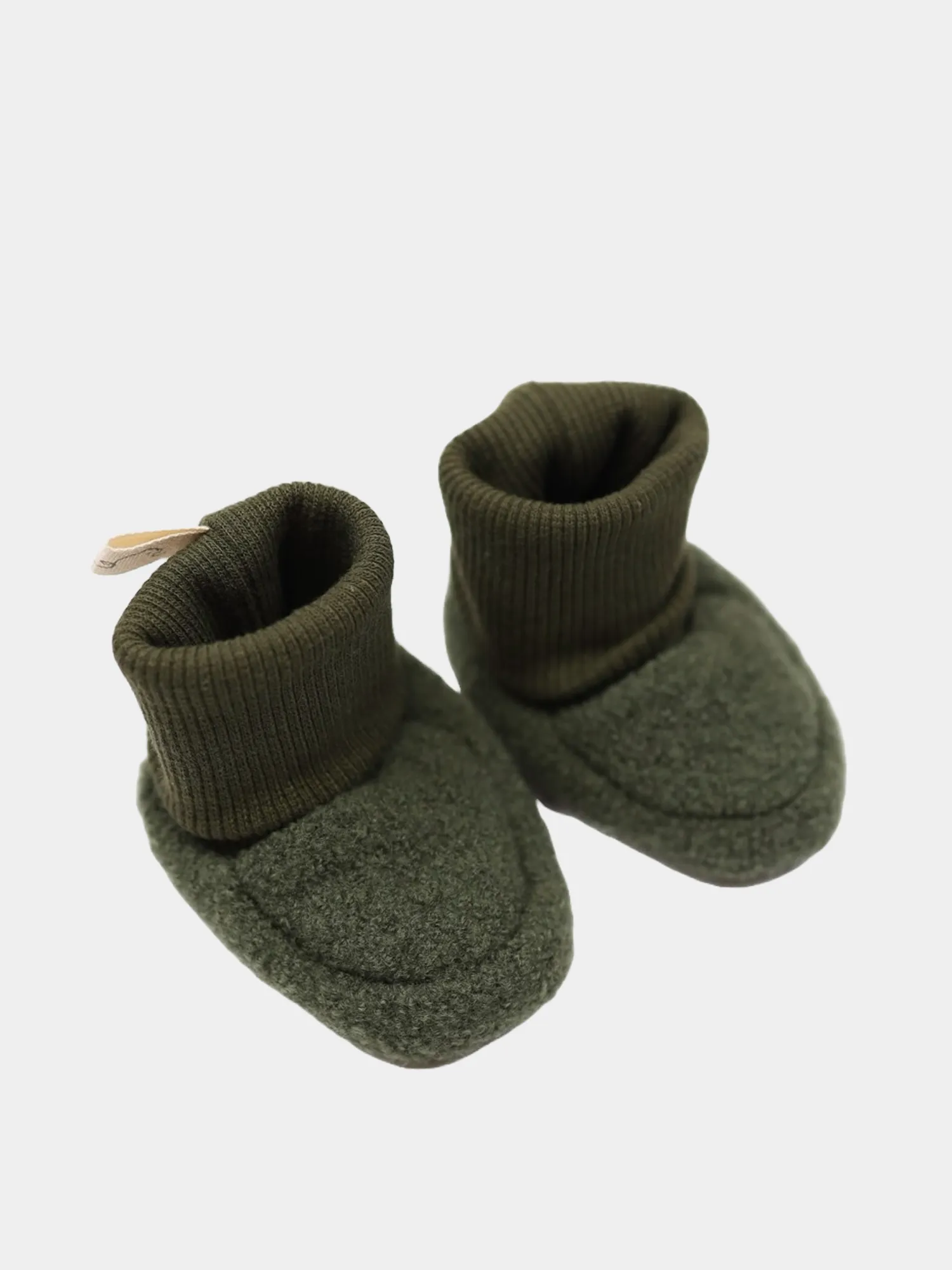 Baby booties woolwalk - avocado