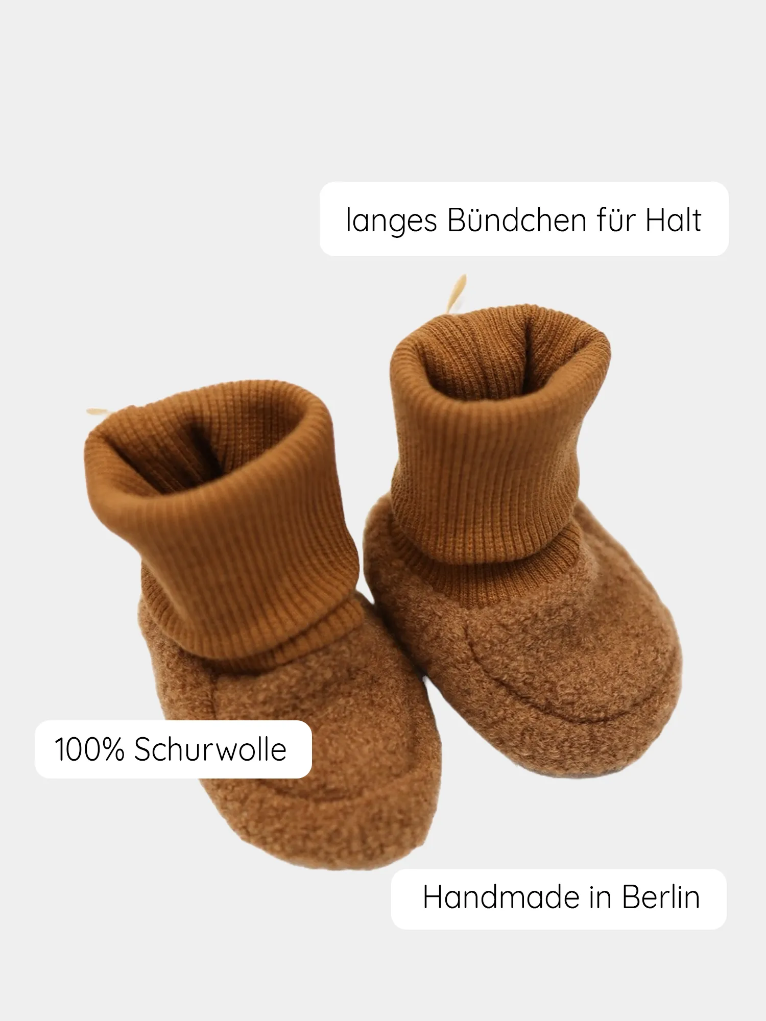 Baby booties woolwalk - Sahara