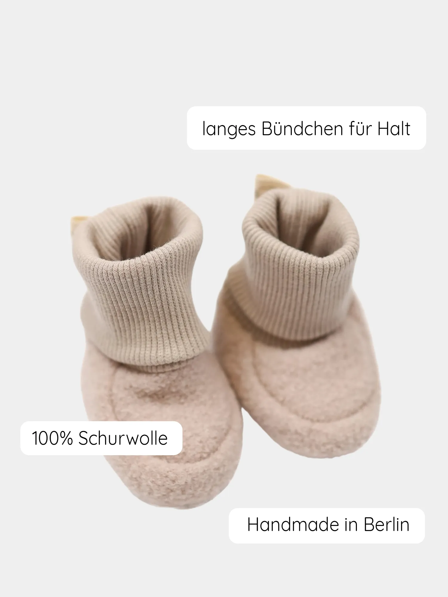 Babybooties Wollwalk - Sand