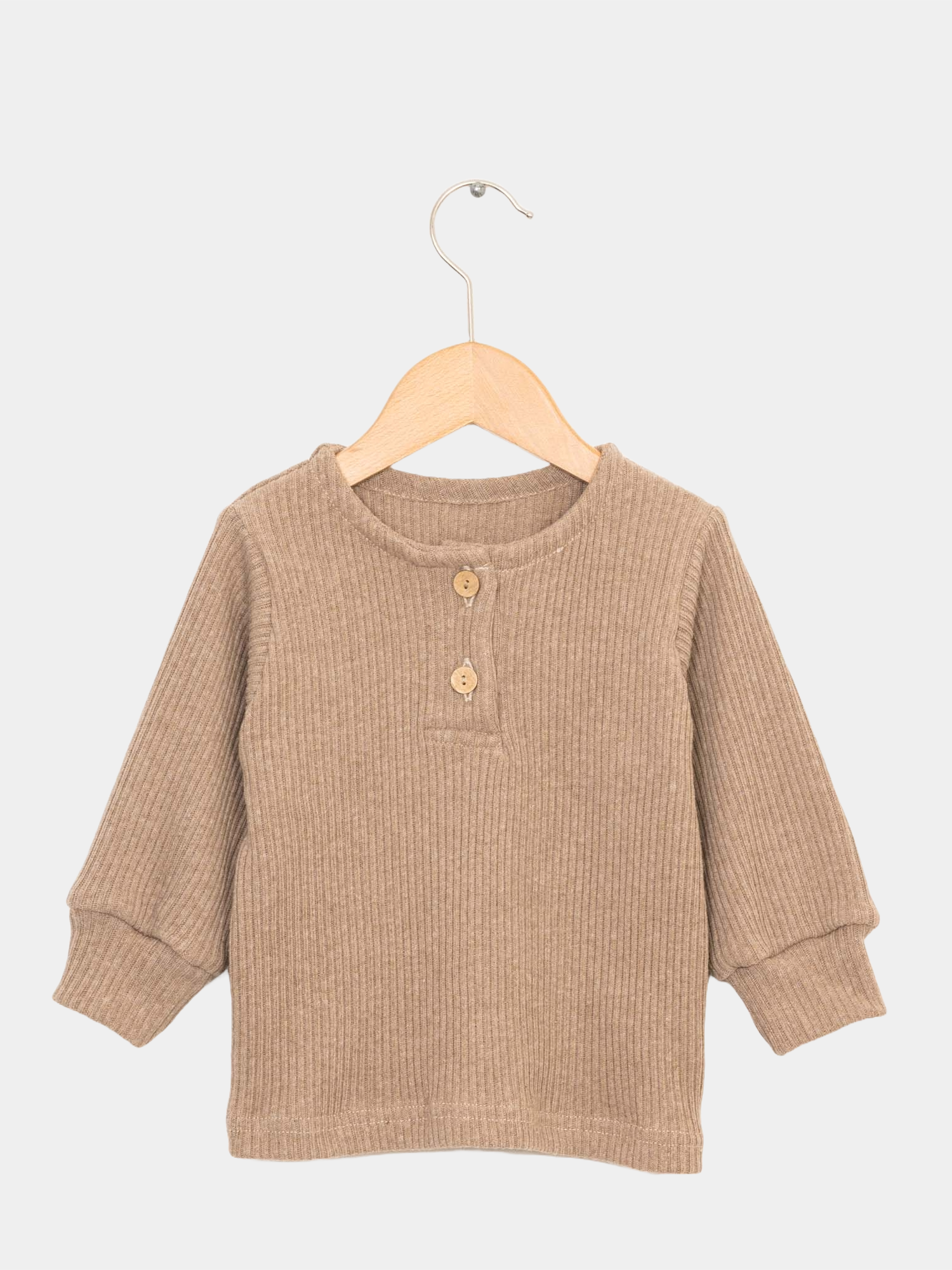 Ribbed knit shirt - Oats
