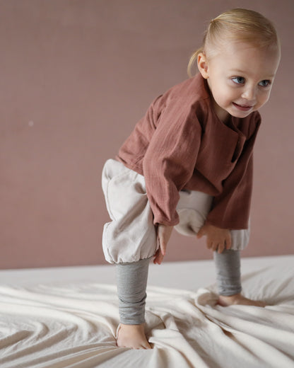 Knickerbocker fine corduroy with striped cuffs - Wheat