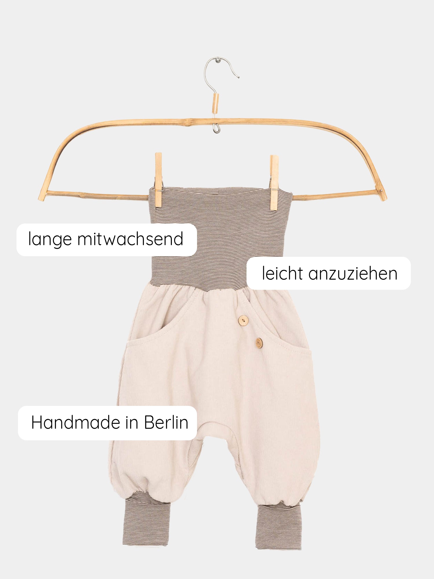 Knickerbocker Feincord Ringel - Sand