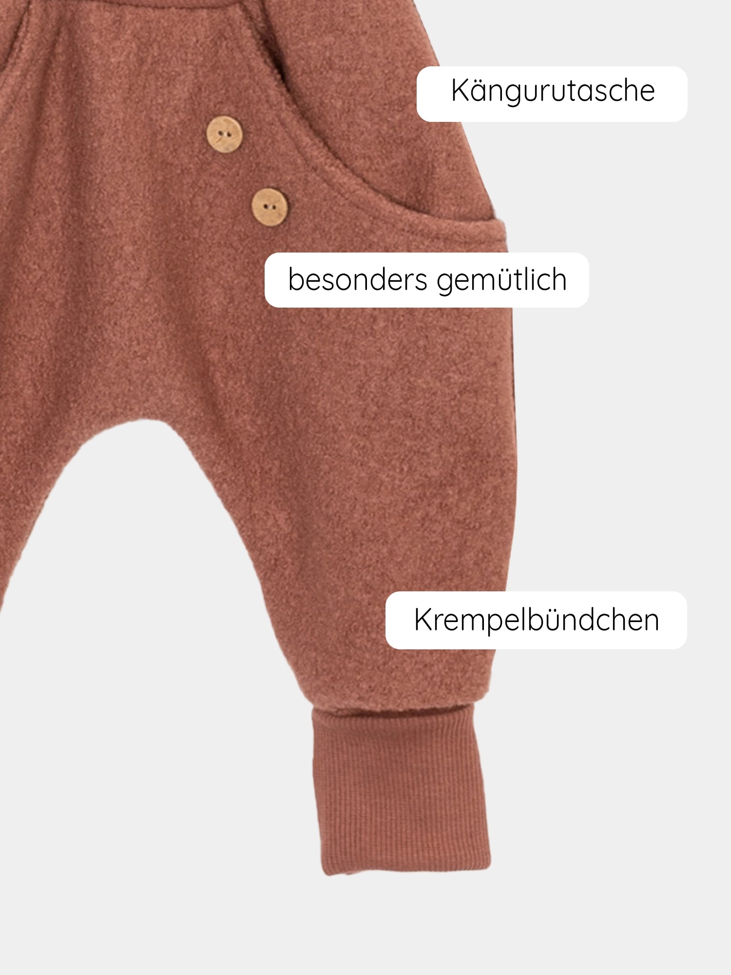 Knickerbocker Wollwalk - Zimt