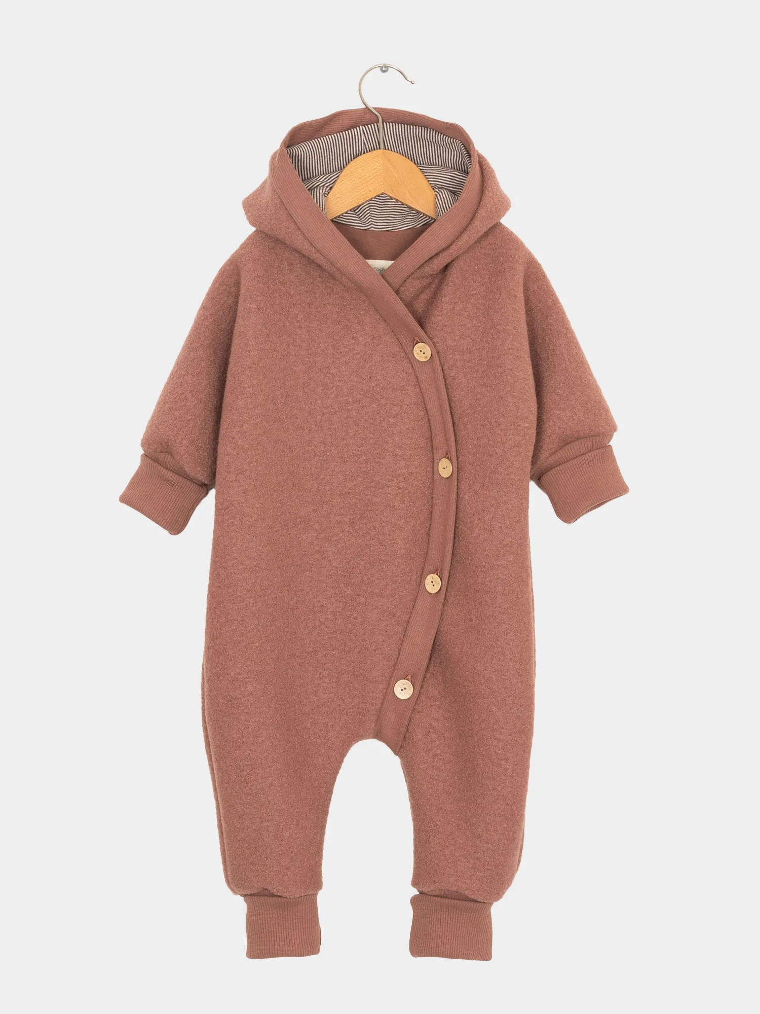 Wollwalk Anzug für Babys und Kinder in Zimt.
der perfekte Wollwalk Overall für Herbst und Winter.