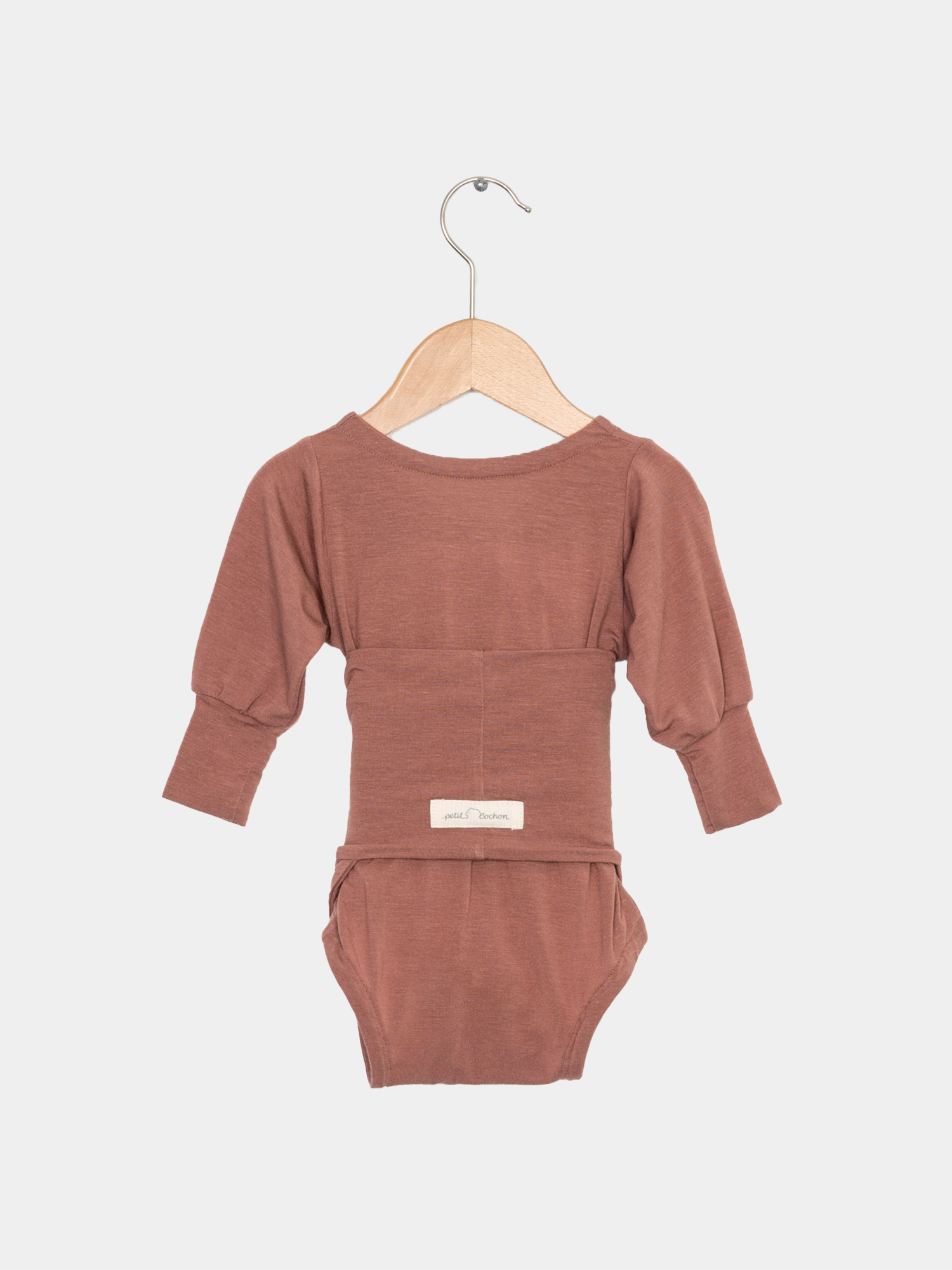 Loopbody Kaschmir-Mix - mitwachsender Babybody - Zimt