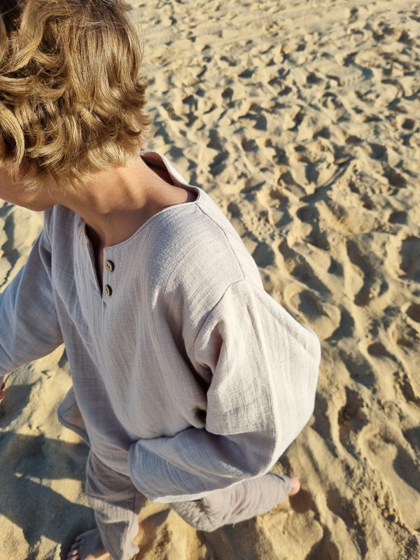 Organic muslin shirt - Sand