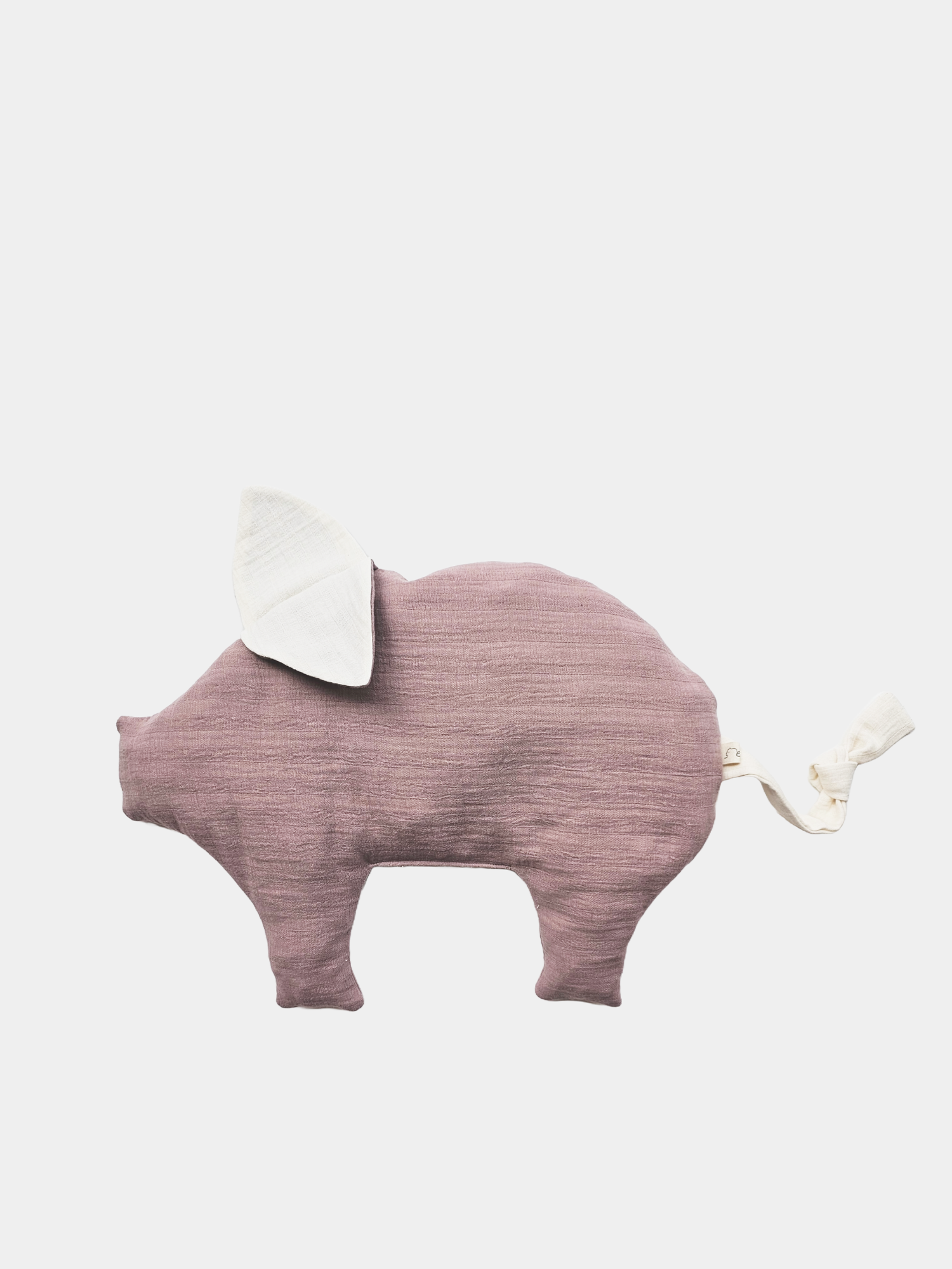 Teddy pig organic muslin - Rosé