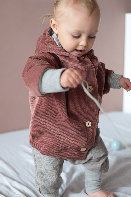 pixie jacket wide corduroy - rosewood