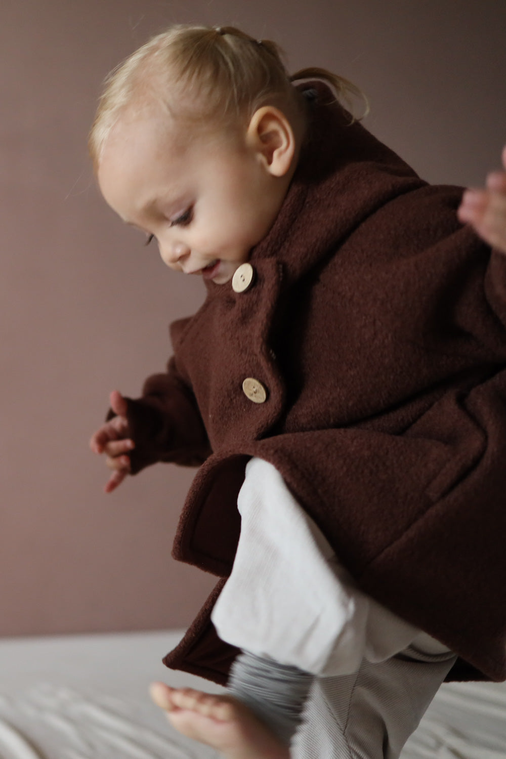 Wool Pixie Jacket with - chestnut