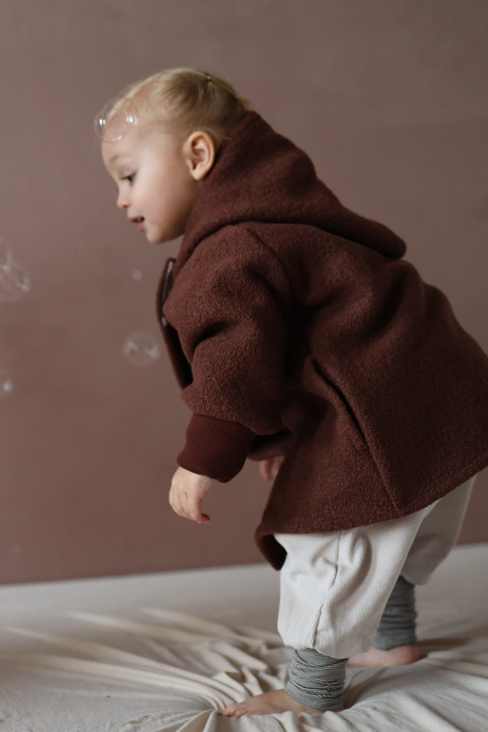 Wool Pixie Jacket with - chestnut