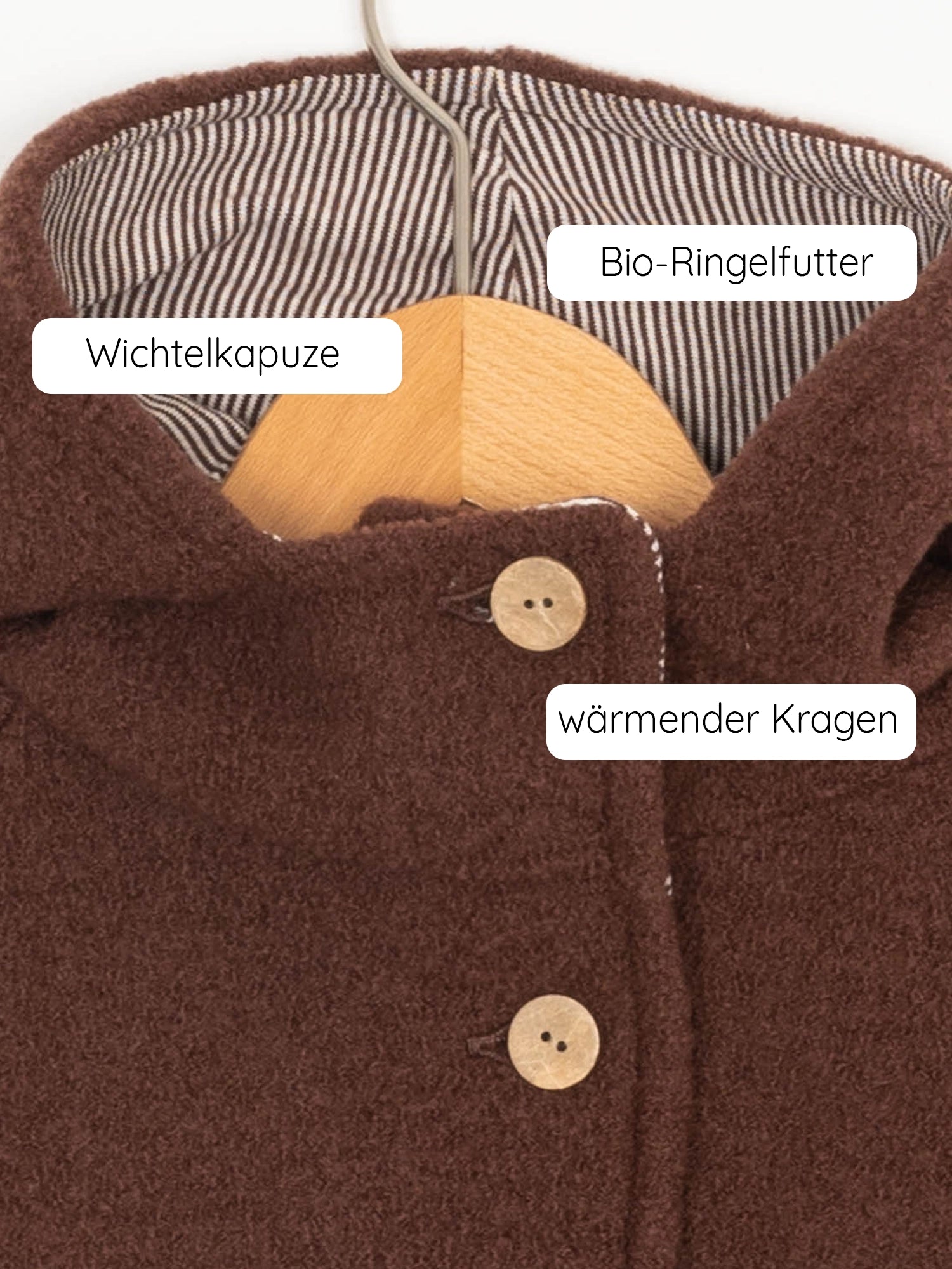 Wichtel jacket woolwalk - chestnut
