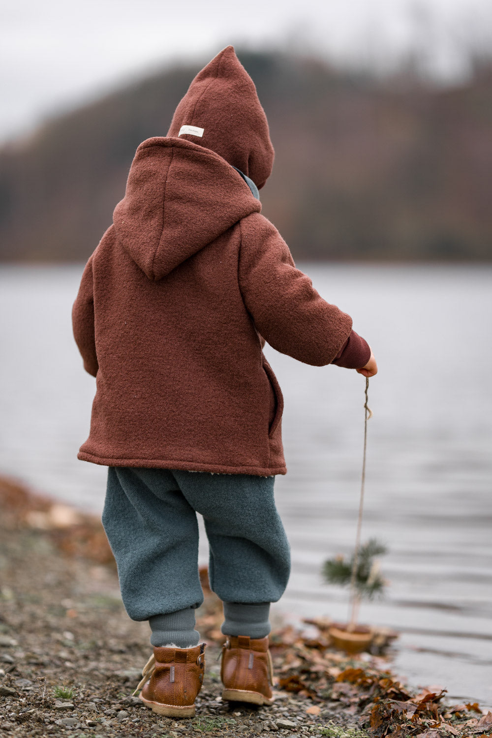 Wool Pixie Jacket with - chestnut