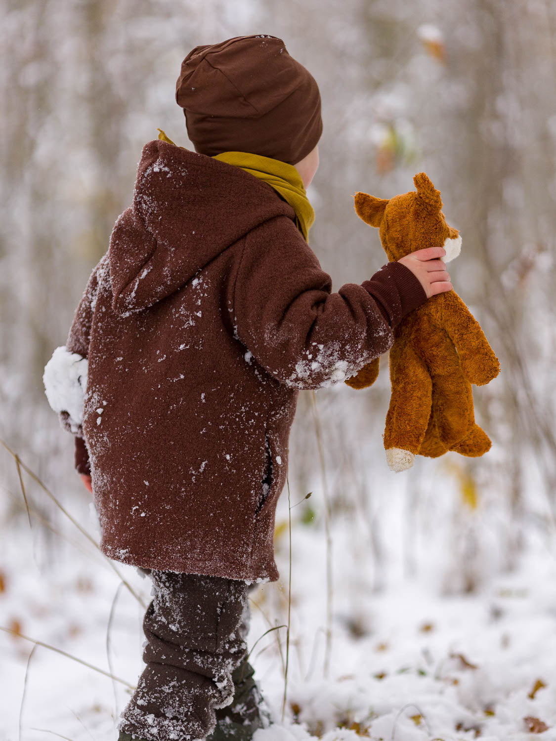Wool Pixie Jacket with - chestnut