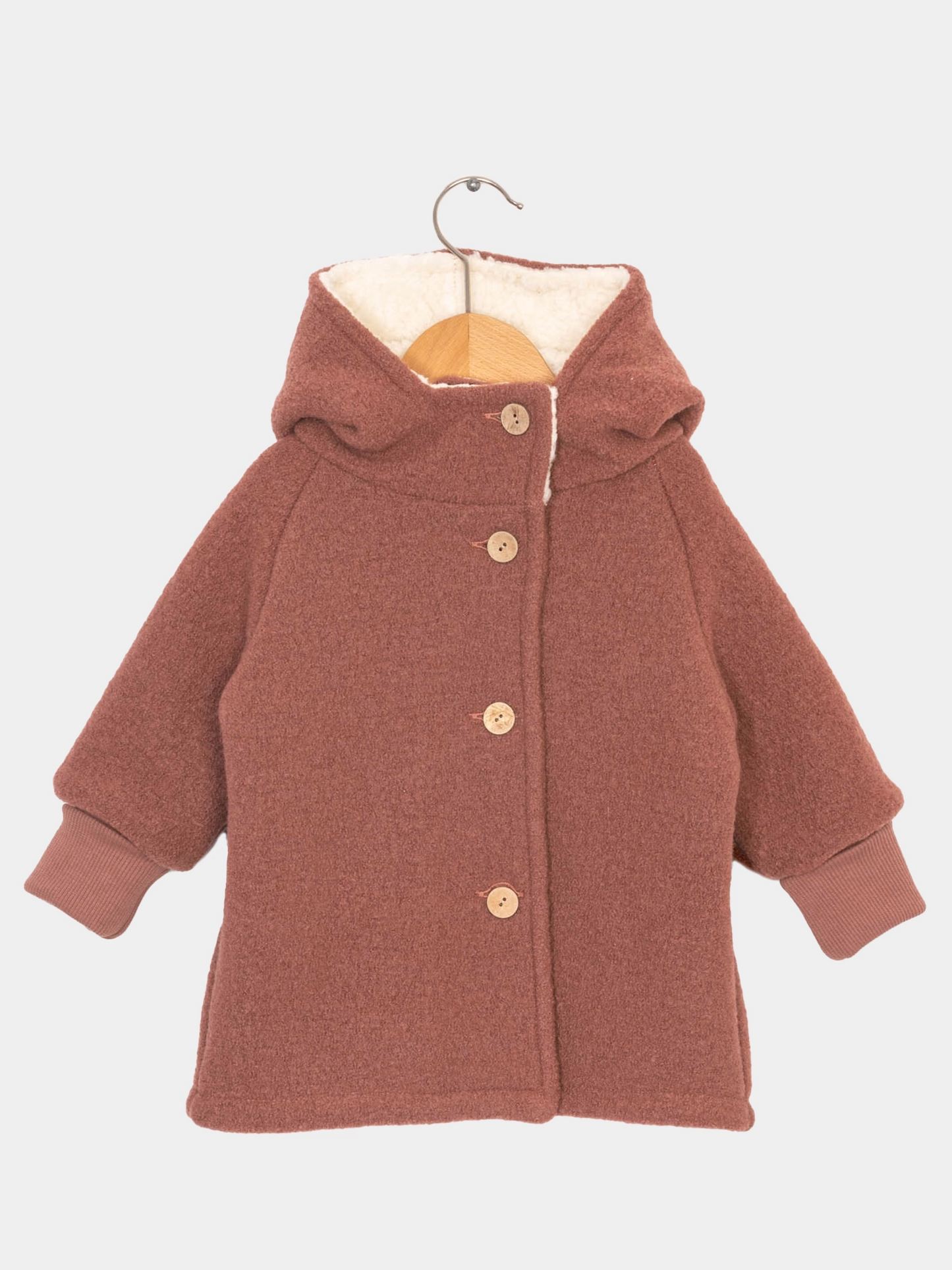 Winter Wichteljacke Wollwalk in Zimt - Ideal für kalte Tage und gemütliches Tragen für Kinder