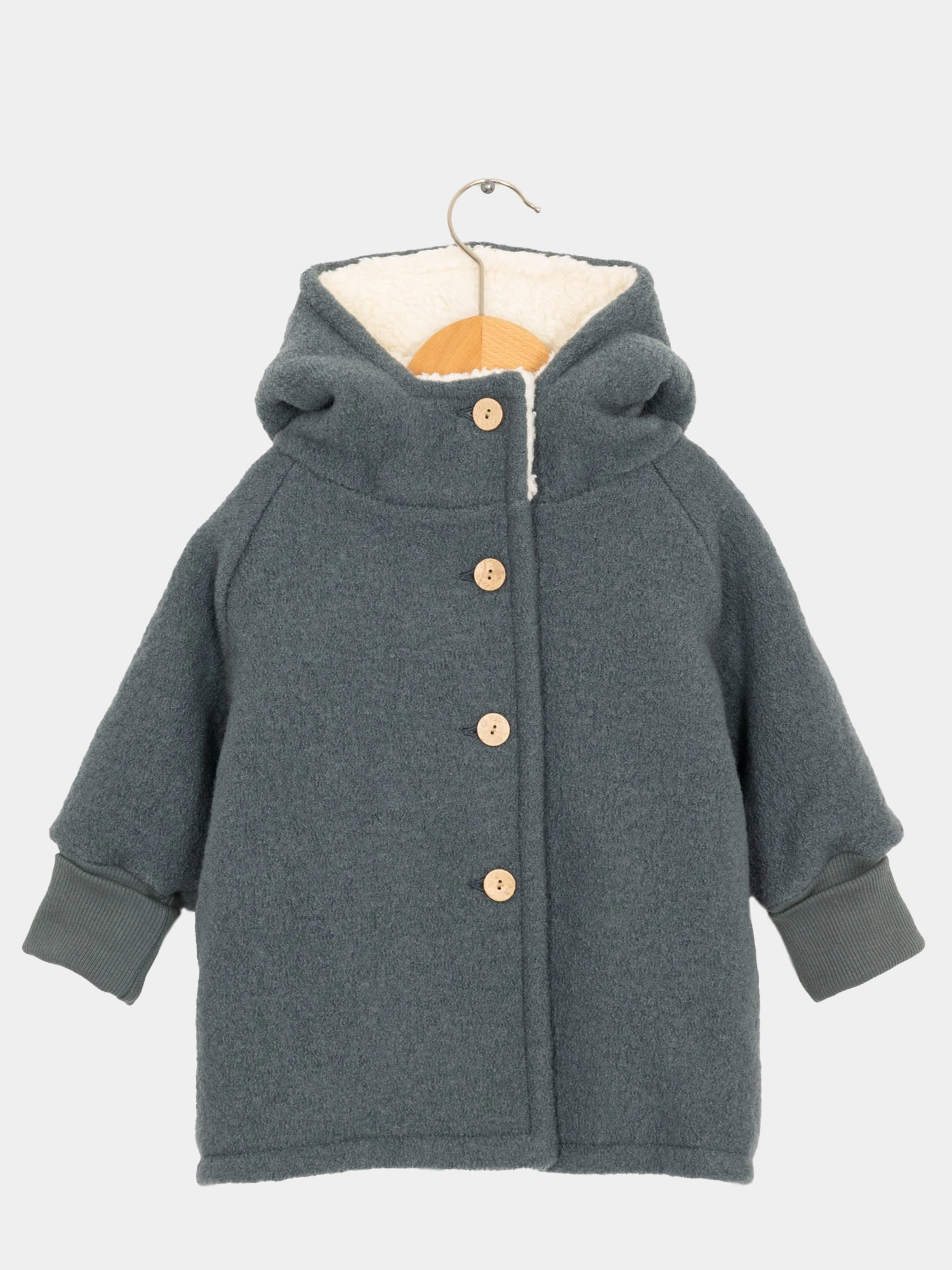 Teddy-Wichteljacke Wollwalk - Taube